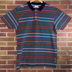 Size 3XL - VTG Azzure Striped Short Sleeve Collared Polo Shirt Y2K
